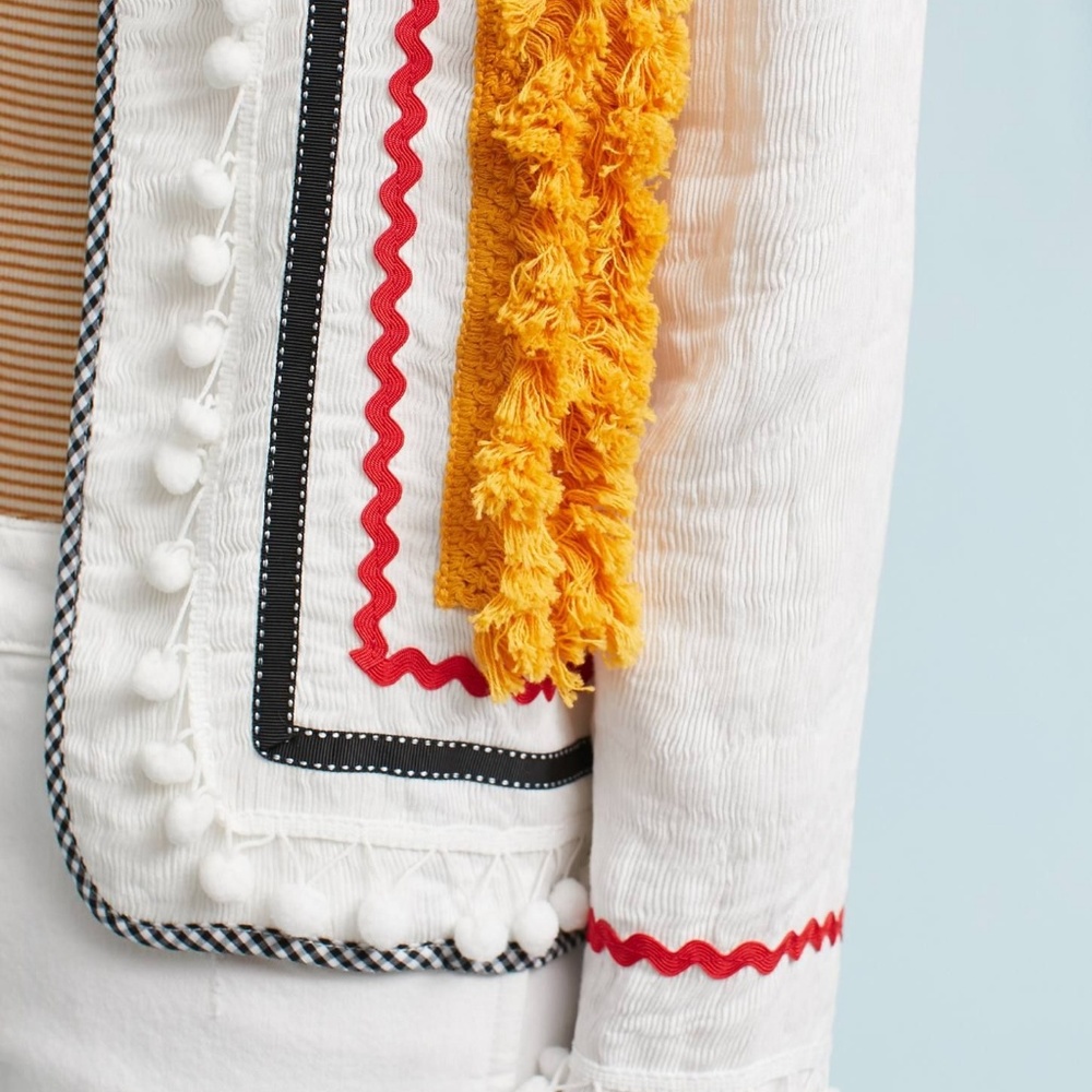 Anthropologie English Factory Selina Pom Jacket size S new - Picture 2 of 13